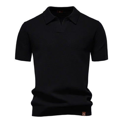 Men'S Summer Breathable Polo Shirt Short Sleeve Solid Color Casual Polo Shirts for Men Lightweight Stretch Polo ﻿