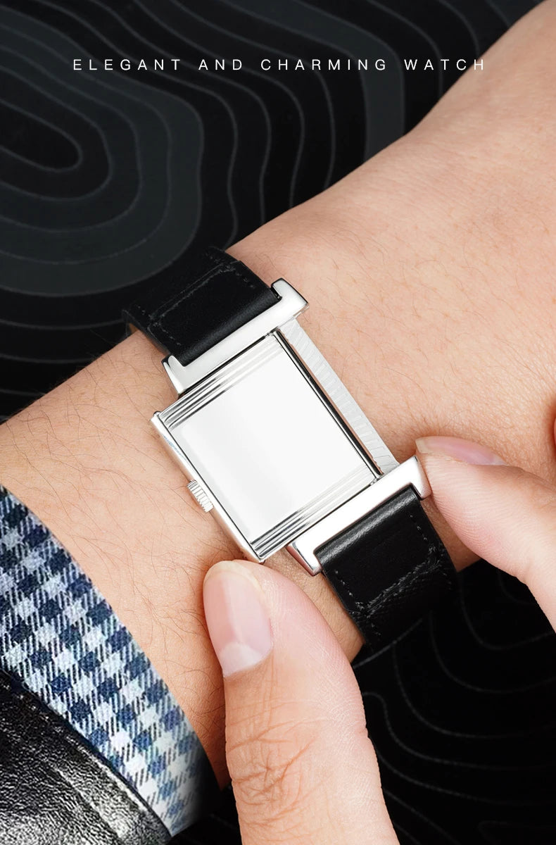 2025 Specht & Söhne New 24.4MM Square Watch for Men Ronda Quartz Movt Sports Watches Ultrathin Stainless Steel 50M Waterproof