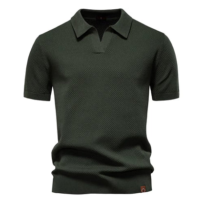 Men'S Summer Breathable Polo Shirt Short Sleeve Solid Color Casual Polo Shirts for Men Lightweight Stretch Polo ﻿