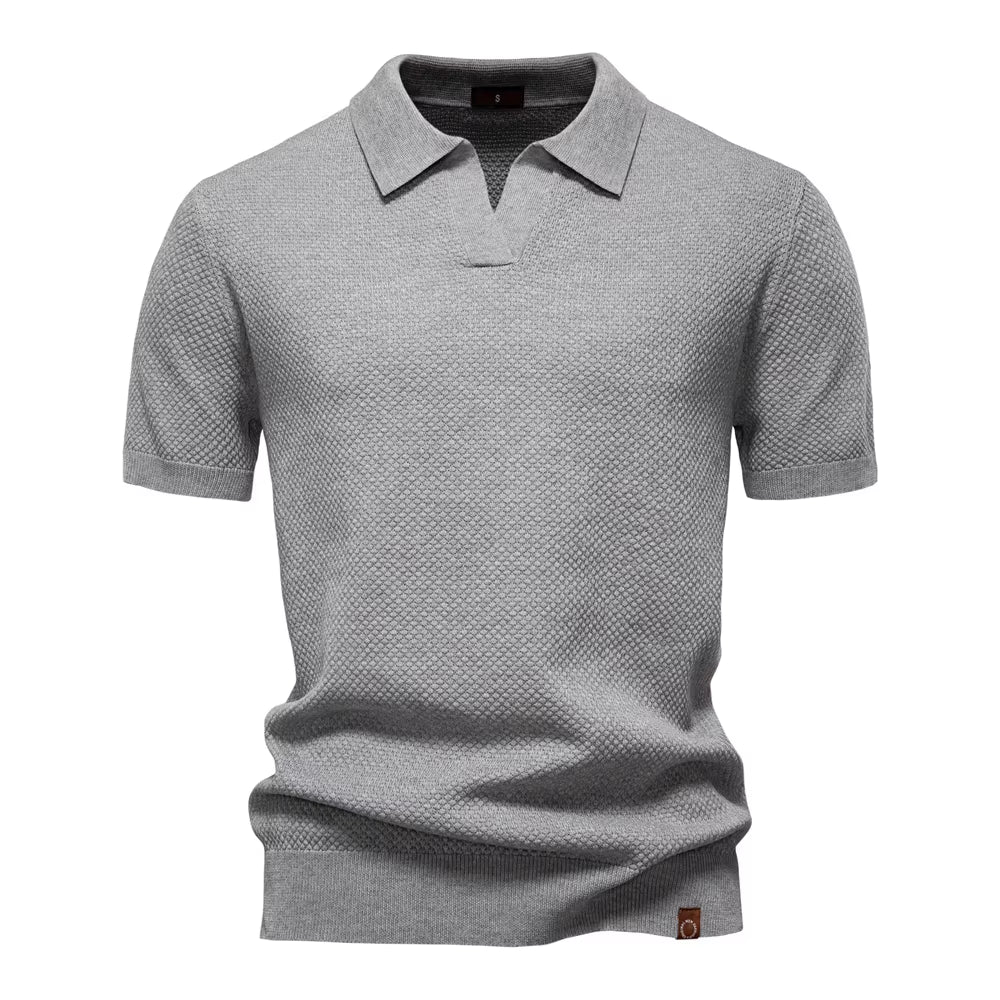 Men'S Summer Breathable Polo Shirt Short Sleeve Solid Color Casual Polo Shirts for Men Lightweight Stretch Polo ﻿